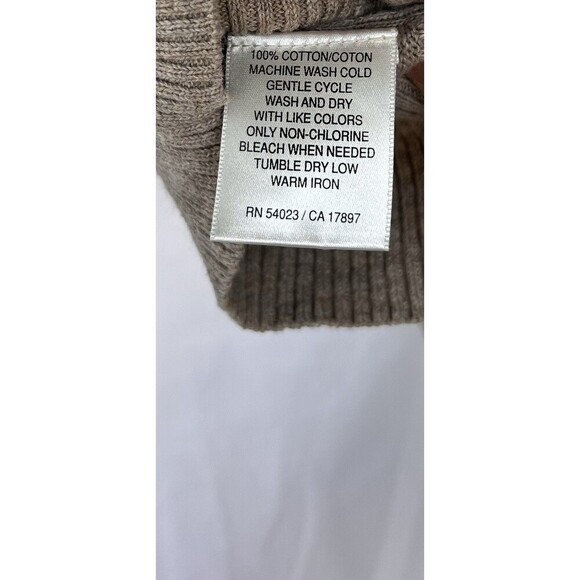 Vintage Old Navy Ribbed Button Up Taupe Cardigan Sweater Knit XS Preppy Academia - Picture 7 of 7